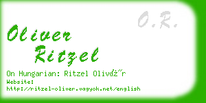 oliver ritzel business card